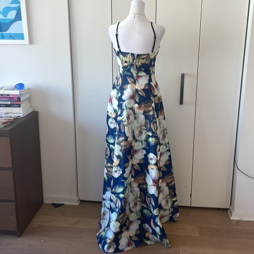 L’ATISTE BY AMY Floral Formal Long Chiffon Flower Spaghetti Strap Dress 👗 - Picture 6 of 9